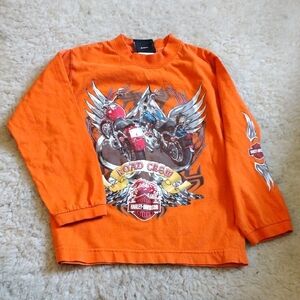 Harley-Davidson Kids Orange Long Sleeve Shirt